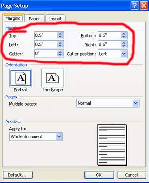 Tutorial Word - Margins